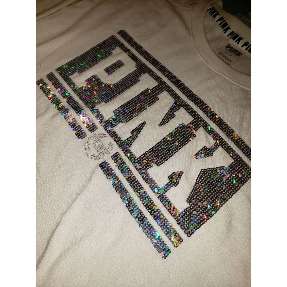 PINK Sequin Bling Perfect Pullover